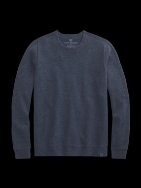 Mack Weldon Dark Navy Heather Prime Cotton Crewneck Sweatshirt